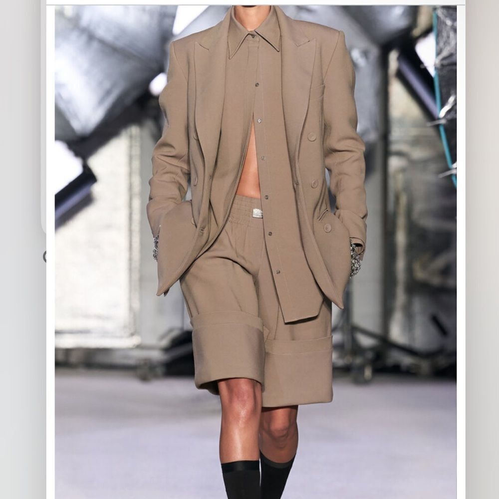BRANDON MAXWELL | NEW The Clara Blazer Brown Wool Silk Blend Women’s Size 8